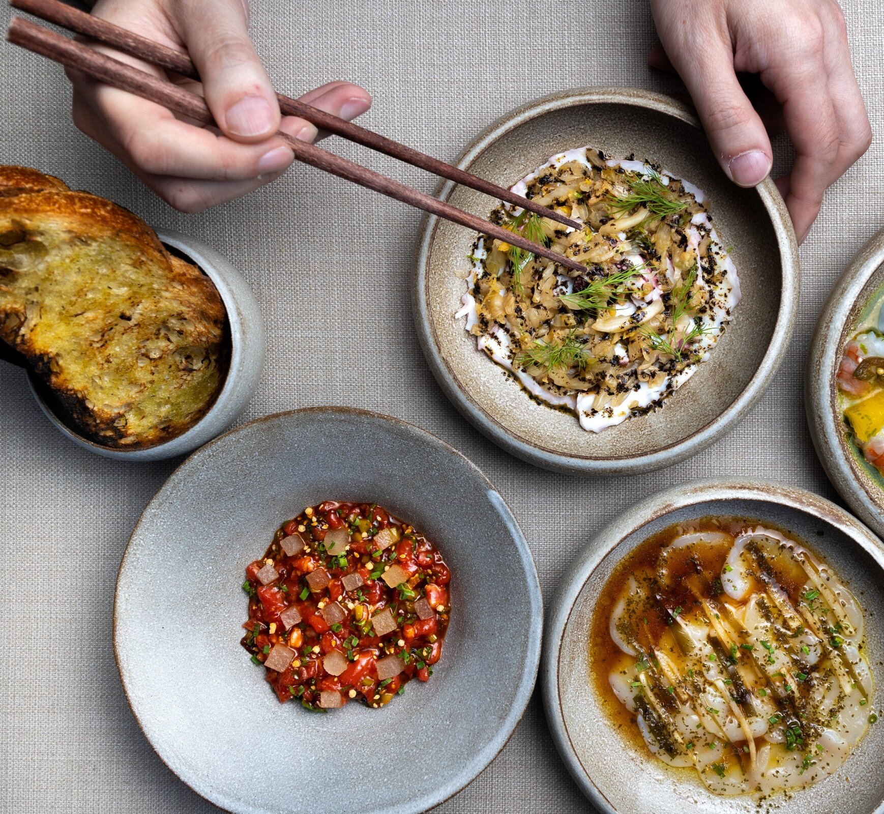 An assortment of beautiful Korean food